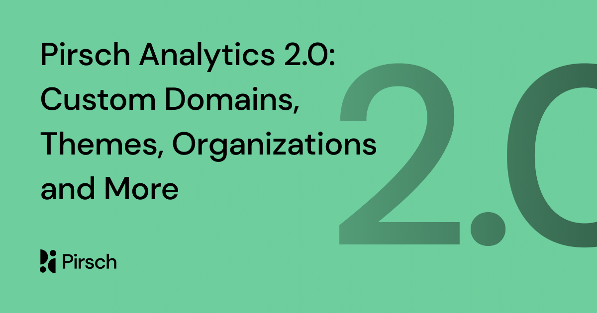 Introducing Pirsch Analytics 2.0: Custom Domains, Themes, Organizations and More
